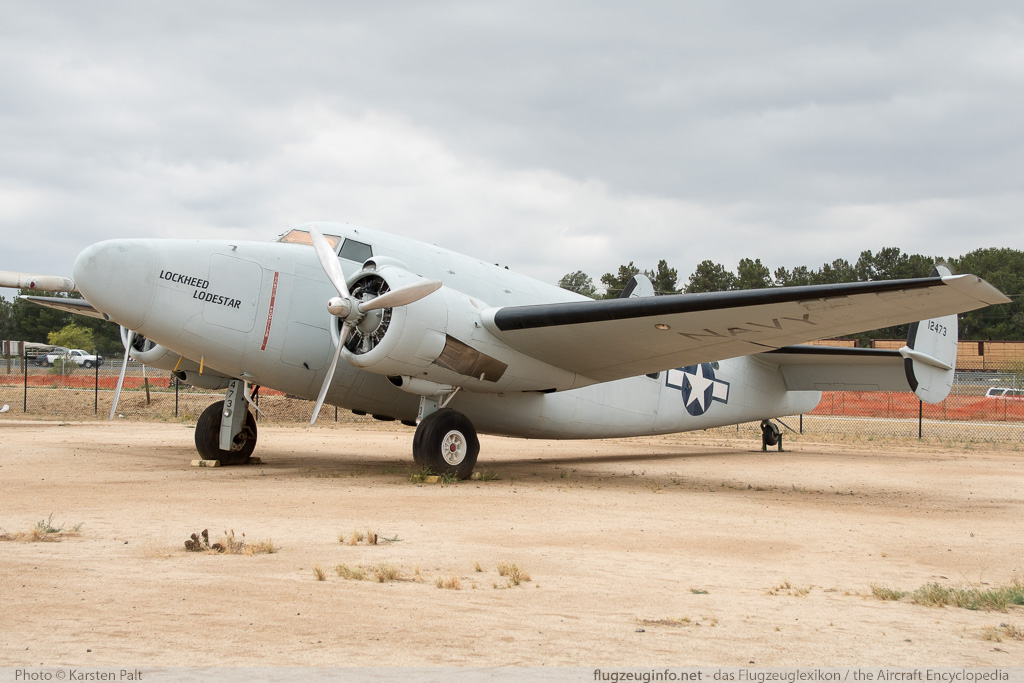 Lockheed R5O-5 (18-08) Lodestar United States Navy 12473 18-2358 March Field Air Museum Riverside, CA 2015-06-04 � Karsten Palt, ID 11309 Lockheed R5O-5 (18-08) Lodestar United States Navy 12473 18-2358 March Field Air Museum Riverside, CA 2015-06-04 � Karsten Palt, ID 11309