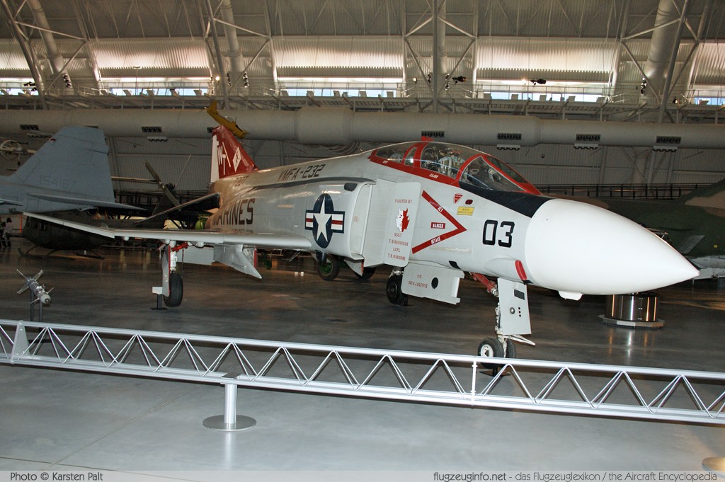 McDonnell F-4J Phantom II United States Marine Corps (USMC) 157307 4018 NASM Udvar Hazy Center Chantilly, VA 2014-05-28 � Karsten Palt, ID 10311 McDonnell F-4J Phantom II United States Marine Corps (USMC) 157307 4018 NASM Udvar Hazy Center Chantilly, VA 2014-05-28 � Karsten Palt, ID 10311