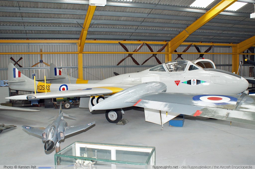 De Havilland DH 115 Vampire T.11 Royal Air Force XD593 15538 Newark Air Museum Winthorpe, Newark 2013-05-18 � Karsten Palt, ID 6922 De Havilland DH 115 Vampire T.11 Royal Air Force XD593 15538 Newark Air Museum Winthorpe, Newark 2013-05-18 � Karsten Palt, ID 6922
