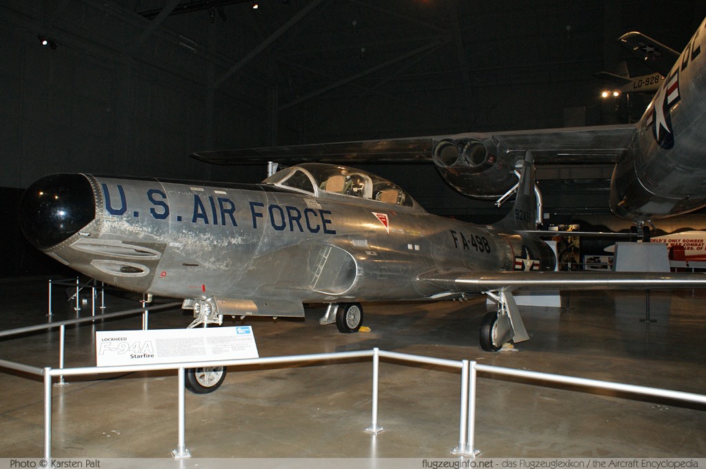 Lockheed F-94A Starfire United States Air Force (USAF) 49-2498 780-7020 National Museum of the United States Air Force Dayton, Ohio / USA (Wright-Patterson AFB) 2012-01-11 � Karsten Palt, ID 5410 Lockheed F-94A Starfire United States Air Force (USAF) 49-2498 780-7020 National Museum of the United States Air Force Dayton, Ohio / USA (Wright-Patterson AFB) 2012-01-11 � Karsten Palt, ID 5410