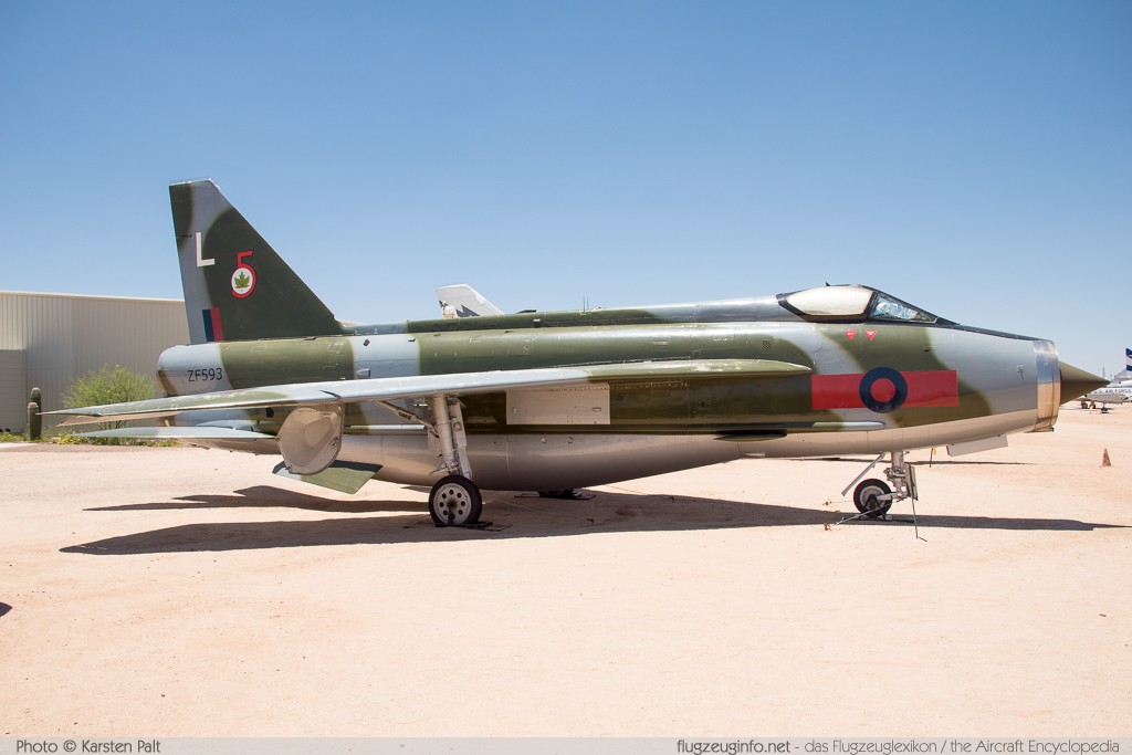 BAC / English Electric Lightning F.53 Royal Saudi Air Force ZF593 95298 Pima Air and Space Museum Tucson, AZ 2015-06-03 � Karsten Palt, ID 10874 BAC / English Electric Lightning F.53 Royal Saudi Air Force ZF593 95298 Pima Air and Space Museum Tucson, AZ 2015-06-03 � Karsten Palt, ID 10874