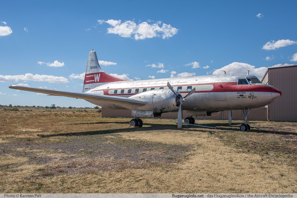 Convair 240-1 Western Airlines N240HH 47 Planes of Fame Air Museum Valle Valle, AZ 2016-10-11 � Karsten Palt, ID 13281