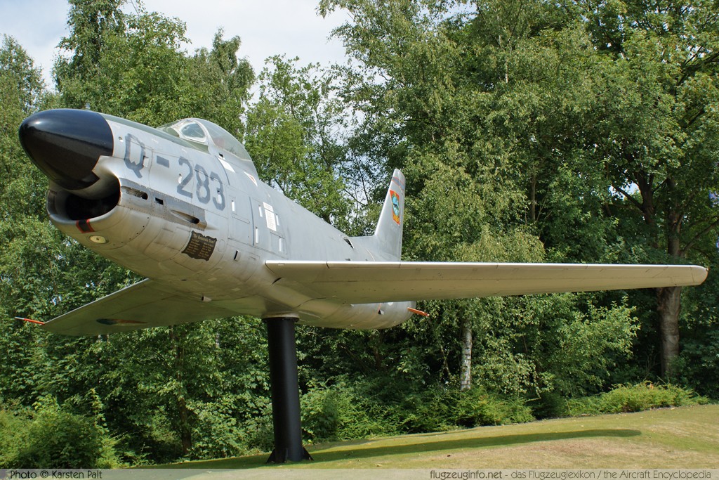 North American F-86K Sabre Royal Netherlands AF / Koninklijke Luchtmacht Q-283 213-53 Militaire Luchtvaart Museum Soesterberg 2009-06-25 � Karsten Palt, ID 2495 North American F-86K Sabre Royal Netherlands AF / Koninklijke Luchtmacht Q-283 213-53 Militaire Luchtvaart Museum Soesterberg 2009-06-25 � Karsten Palt, ID 2495