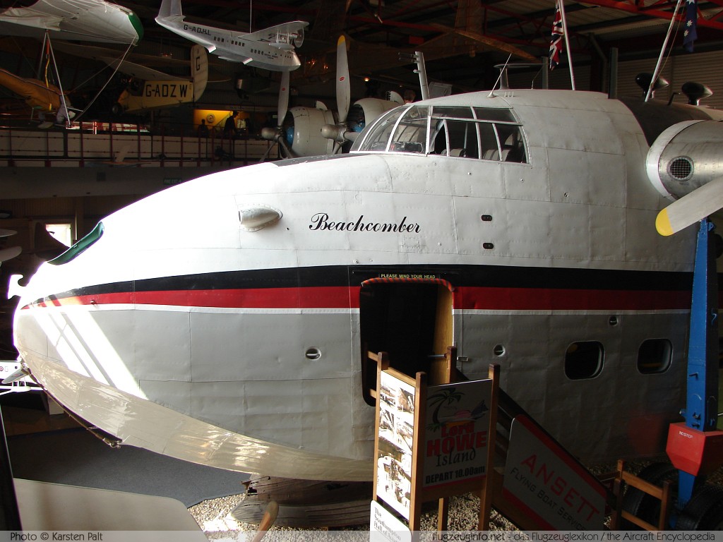 Short S-25V Sandringham 4 Ansett Flying Boat Services VH-BRC SH55C Solent Sky Museum Southampton 2008-07-10 � Karsten Palt, ID 1031 Short S-25V Sandringham 4 Ansett Flying Boat Services VH-BRC SH55C Solent Sky Museum Southampton 2008-07-10 � Karsten Palt, ID 1031