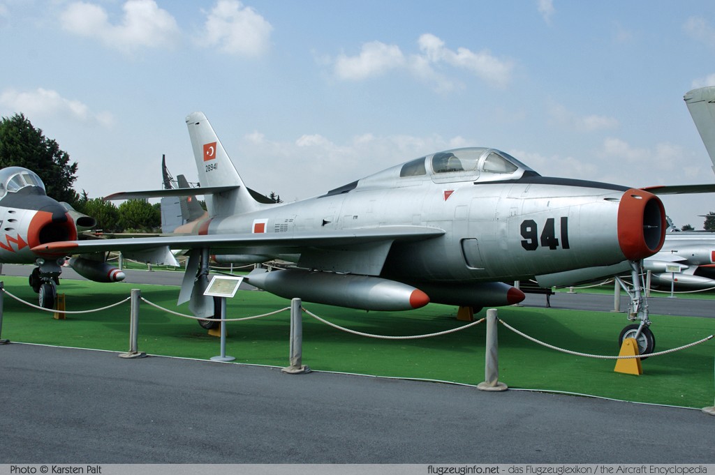 Republic F-84F Thunderstreak Turkish Air Force 52-8941 52-8941 Turkish Air Force Museum Yesilkoy, Istanbul 2013-08-16 ï¿½ Karsten Palt, ID 7620