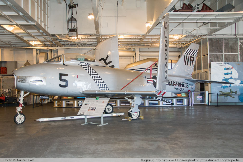 North American FJ-2 Fury United States Navy 132057 181-132 USS Hornet Museum Alameda, CA 2016-10-09 � Karsten Palt, ID 13156