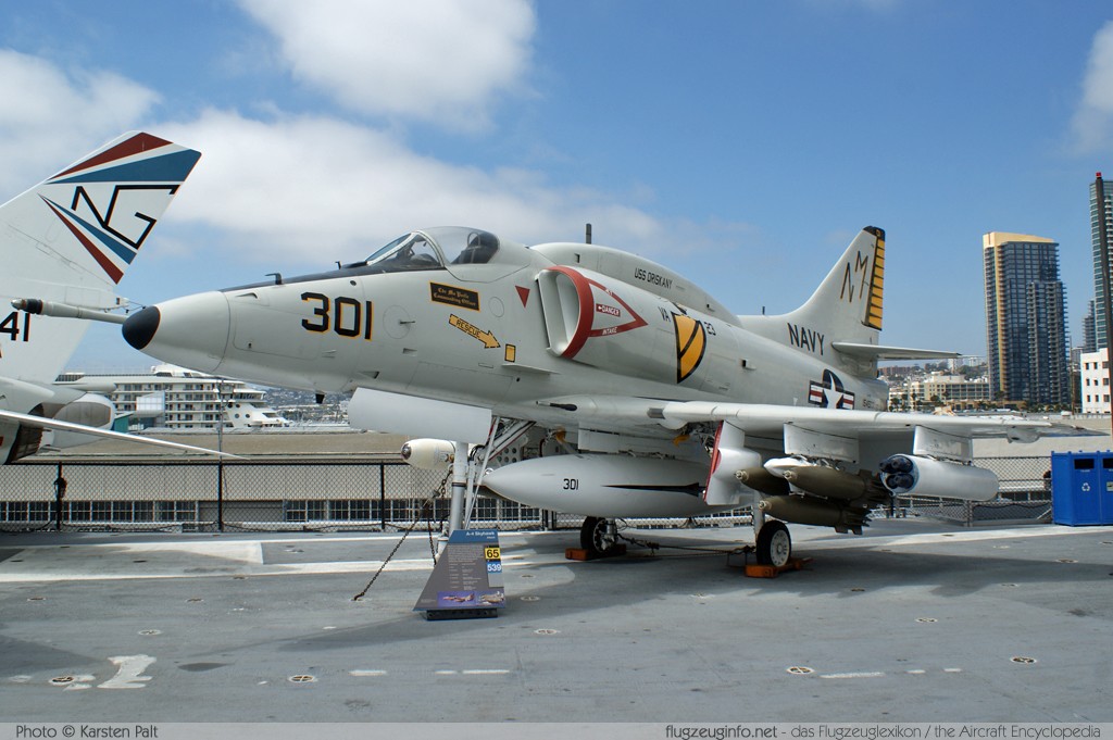 Douglas A-4F Skyhawk United States Navy 154977 13793 USS Midway Aircraft Carrier Museum San Diego, CA 2012-06-13 � Karsten Palt, ID 6188 Douglas A-4F Skyhawk United States Navy 154977 13793 USS Midway Aircraft Carrier Museum San Diego, CA 2012-06-13 � Karsten Palt, ID 6188
