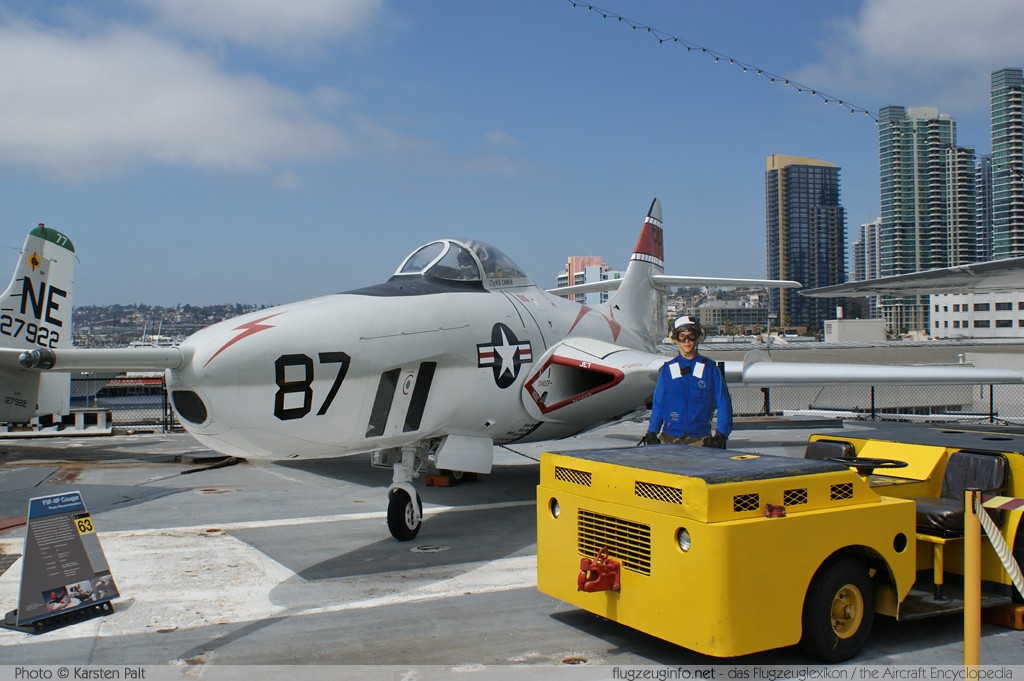 Grumman F9F-8P Cougar United States Navy 141702 USS Midway Aircraft Carrier Museum San Diego, CA 2012-06-13 � Karsten Palt, ID 6212 Grumman F9F-8P Cougar United States Navy 141702 USS Midway Aircraft Carrier Museum San Diego, CA 2012-06-13 � Karsten Palt, ID 6212