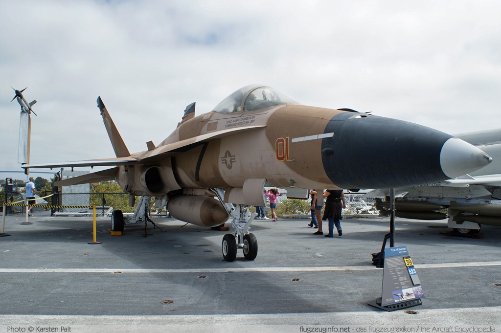 McDonnell Douglas / Boeing F/A-18A Hornet United States Navy 162901 0459/A377 USS Midway Aircraft Carrier Museum San Diego, CA 2012-06-13 � Karsten Palt, ID 6215 McDonnell Douglas / Boeing F/A-18A Hornet United States Navy 162901 0459/A377 USS Midway Aircraft Carrier Museum San Diego, CA 2012-06-13 � Karsten Palt, ID 6215