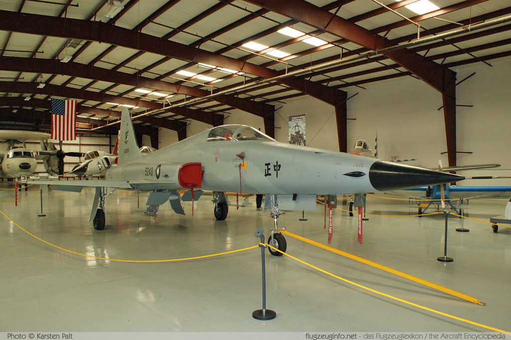Northrop F-5E Republic of China Air Force (Taiwan) 5243 V1143 Yanks Air Museum Chino, CA 2012-06-12 � Karsten Palt, ID 6282 Northrop F-5E Republic of China Air Force (Taiwan) 5243 V1143 Yanks Air Museum Chino, CA 2012-06-12 � Karsten Palt, ID 6282