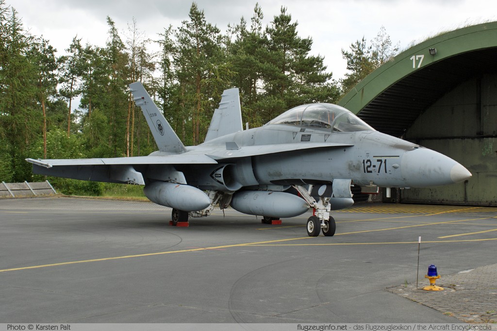 McDonnell Douglas / Boeing EF-18B Spanish Air Force CE.15-08 461/B082 Spotterday JG 71 R 2009 Wittmund-Wittmundhafen (ETNT) 2009-06-05 � Karsten Palt, ID 2290 McDonnell Douglas / Boeing EF-18B Spanish Air Force CE.15-08 461/B082 Spotterday JG 71 R 2009 Wittmund-Wittmundhafen (ETNT) 2009-06-05 � Karsten Palt, ID 2290