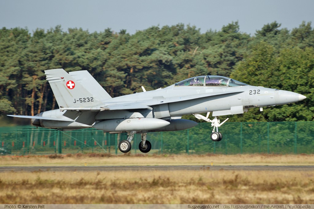 McDonnell Douglas / Boeing F/A-18D Swiss Air Force / Schweizer Luftwaffe J-5232 1308/SFD002 NATO Tigermeet 2009 Kleine Brogel (EBBL) 2009-09-23 � Karsten Palt, ID 2795