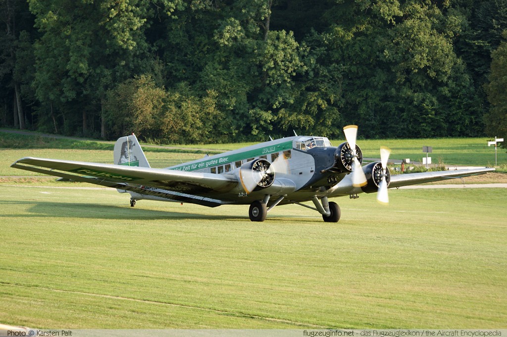 Junkers Ju 52/3m g4e JU-Air HB-HOP 6610 Oldtimer-Fliegertreffen 2013 Kirchheim unter Teck - Hahnweide (EDST) 2013-09-07 � Karsten Palt, ID 7436