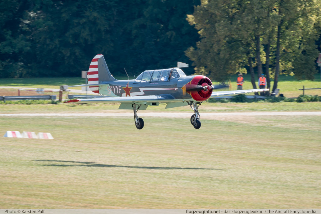 Yakovlev Yak-52 SP-YYF 899404 Oldtimer-Fliegertreffen 2016 Kirchheim unter Teck - Hahnweide (EDST) 2016-09-10 � Karsten Palt, ID 13603 Yakovlev Yak-52 SP-YYF 899404 Oldtimer-Fliegertreffen 2016 Kirchheim unter Teck - Hahnweide (EDST) 2016-09-10 � Karsten Palt, ID 13603
