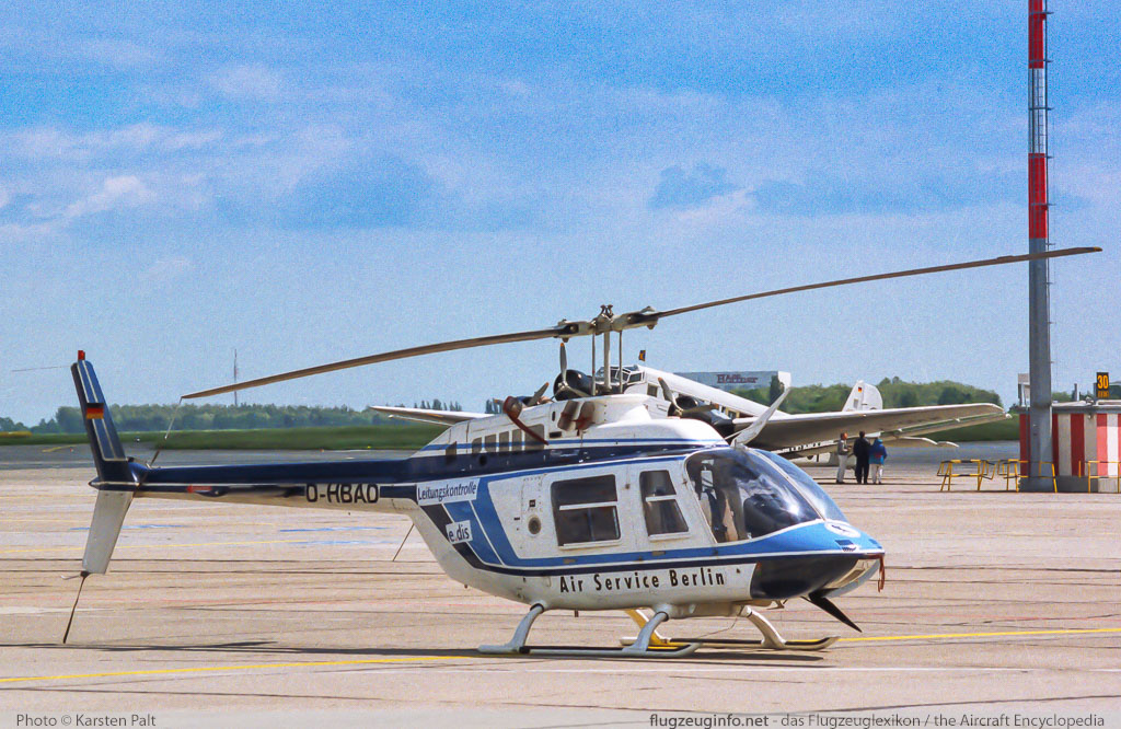 Bell Helicopter 206B JetRanger Air Service Berlin D-HBAD 3819  Berlin - Schönefeld (EDDB / SXF) 2001-05-19 ï¿½ Karsten Palt, ID 11907