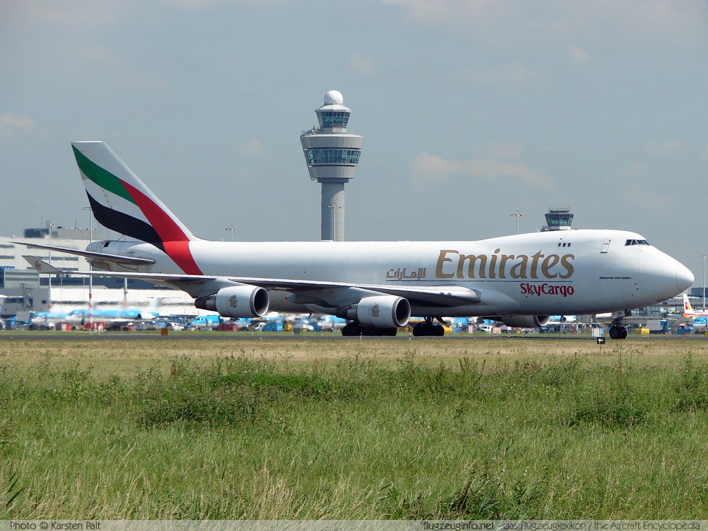 Boeing 747-47UF/SCD Emirates SkyCargo N408MC 29261 / 1192 Amsterdam-Schiphol (EHAM / AMS) 2007-06-19 � Karsten Palt, ID 334 Boeing 747-47UF/SCD Emirates SkyCargo N408MC 29261 / 1192 Amsterdam-Schiphol (EHAM / AMS) 2007-06-19 � Karsten Palt, ID 334