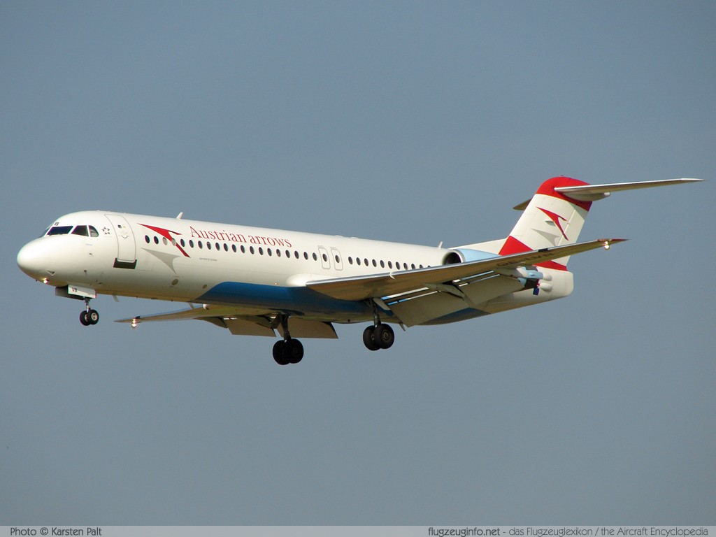 Fokker Fokker 100 Austrian Arrows OE-LVB 11502 Brussel/Bruxelles - Brussels Airport (EBBR / BRU) 2008-09-28 � Karsten Palt, ID 1530 Fokker Fokker 100 Austrian Arrows OE-LVB 11502 Brussel/Bruxelles - Brussels Airport (EBBR / BRU) 2008-09-28 � Karsten Palt, ID 1530
