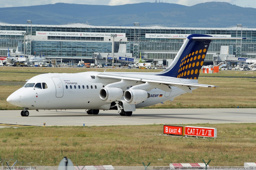 BAe 146-200 Eurowings D-AEWF E2184 Frankfurt am Main (EDDF / FRA) 2009-09-03 � Karsten Palt, ID 2844 BAe 146-200 Eurowings D-AEWF E2184 Frankfurt am Main (EDDF / FRA) 2009-09-03 � Karsten Palt, ID 2844