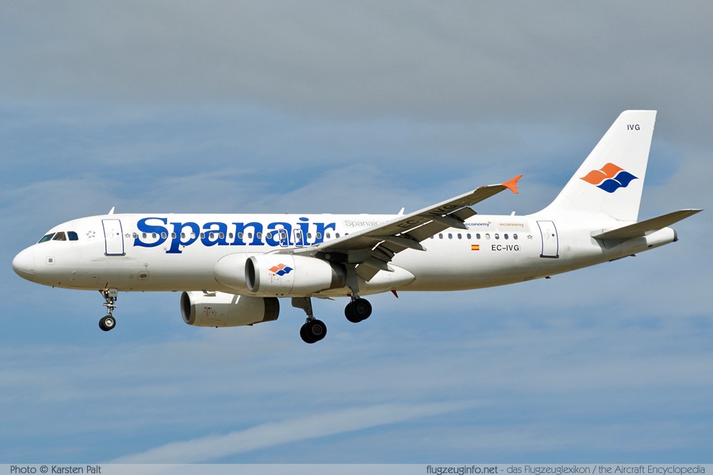Airbus A320-232 Spanair EC-IVG 2168 Frankfurt am Main (EDDF / FRA) 2009-09-03 � Karsten Palt, ID 2872 Airbus A320-232 Spanair EC-IVG 2168 Frankfurt am Main (EDDF / FRA) 2009-09-03 � Karsten Palt, ID 2872