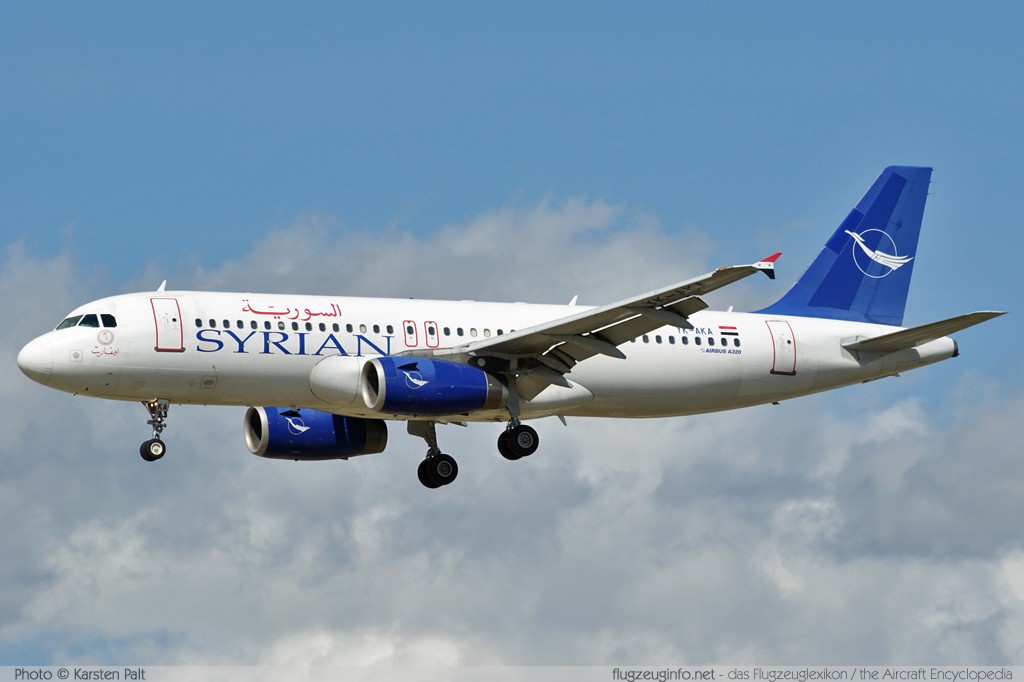 Airbus A320-232 Syrian Air YK-AKA 886 Frankfurt am Main (EDDF / FRA) 2009-09-03 � Karsten Palt, ID 2873 Airbus A320-232 Syrian Air YK-AKA 886 Frankfurt am Main (EDDF / FRA) 2009-09-03 � Karsten Palt, ID 2873