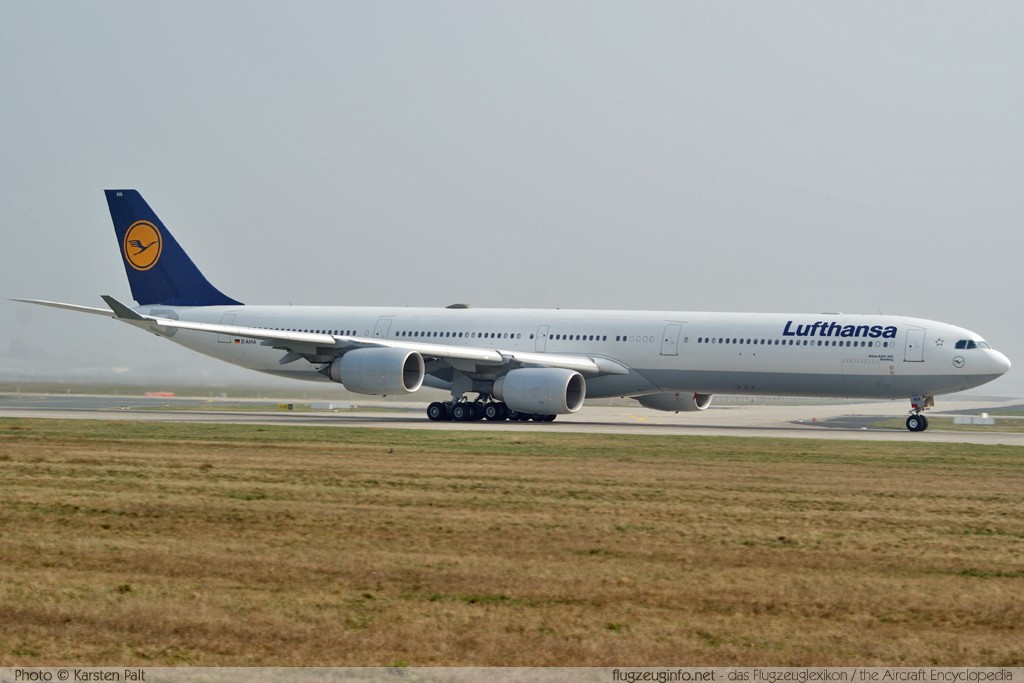 Airbus A340-642 Lufthansa D-AIHA 482 Frankfurt am Main (EDDF / FRA) 2009-04-05 � Karsten Palt, ID 2001 Airbus A340-642 Lufthansa D-AIHA 482 Frankfurt am Main (EDDF / FRA) 2009-04-05 � Karsten Palt, ID 2001