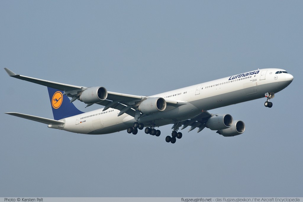Airbus A340-642 Lufthansa D-AIHE 540 Frankfurt am Main (EDDF / FRA) 2009-04-05 � Karsten Palt, ID 2004 Airbus A340-642 Lufthansa D-AIHE 540 Frankfurt am Main (EDDF / FRA) 2009-04-05 � Karsten Palt, ID 2004