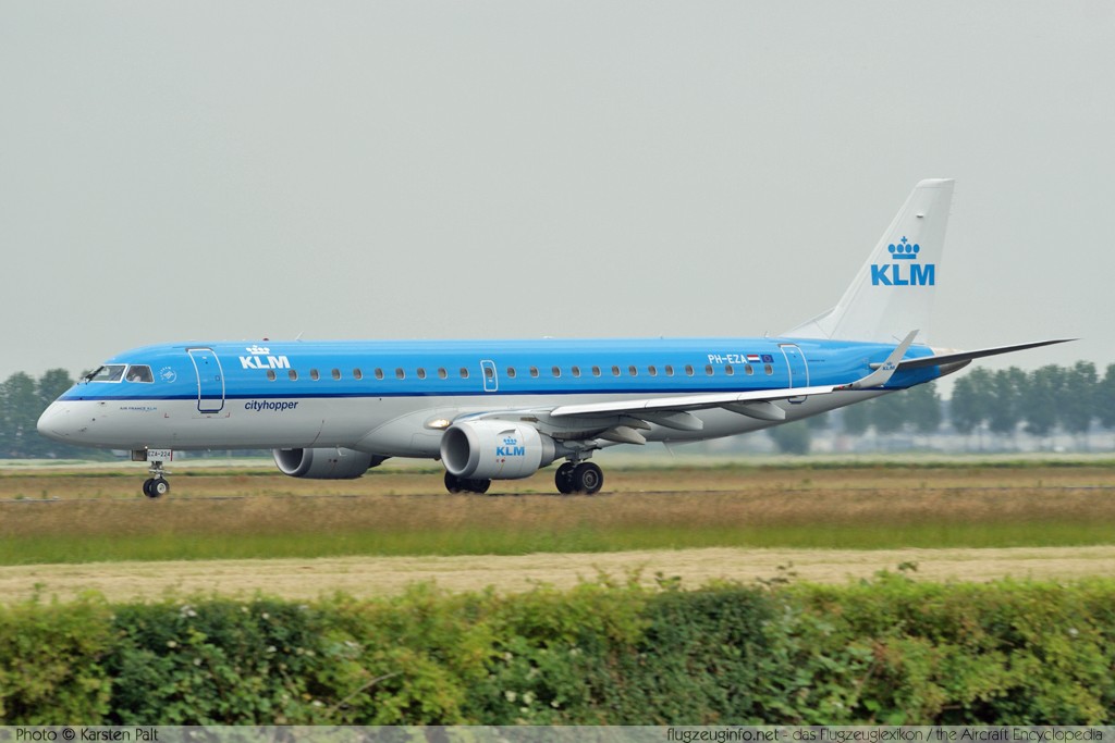 EMBRAER ERJ190 (ERJ-190-100LR) KLM Cityhopper PH-EZA 19000224 Amsterdam-Schiphol (EHAM / AMS) 2009-06-27 � Karsten Palt, ID 2523 EMBRAER ERJ190 (ERJ-190-100LR) KLM Cityhopper PH-EZA 19000224 Amsterdam-Schiphol (EHAM / AMS) 2009-06-27 � Karsten Palt, ID 2523