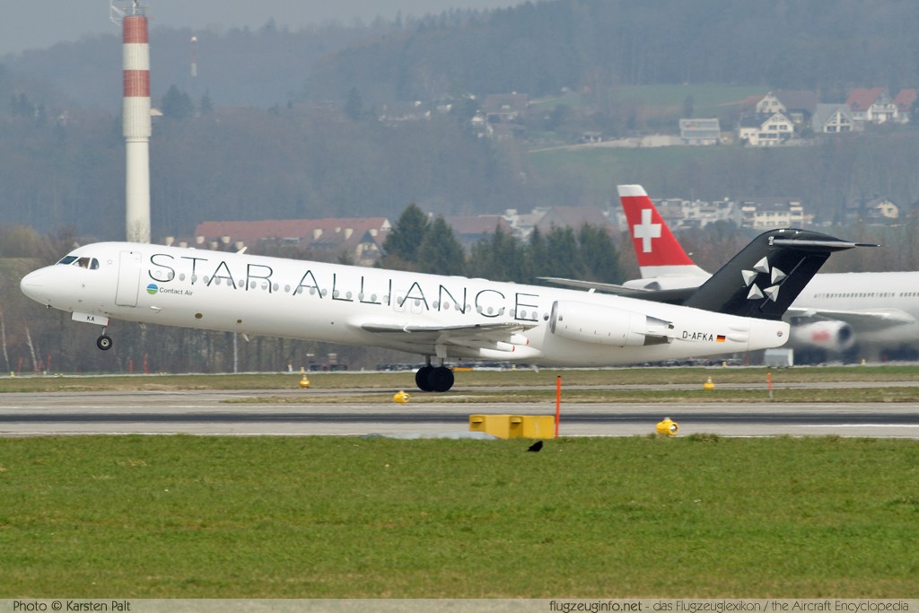 Fokker Fokker 100 Contact Air D-AFKA 11517 Zürich (LSZH / ZRH) 2009-04-04 � Karsten Palt, ID 1889 Fokker Fokker 100 Contact Air D-AFKA 11517 Zürich (LSZH / ZRH) 2009-04-04 � Karsten Palt, ID 1889