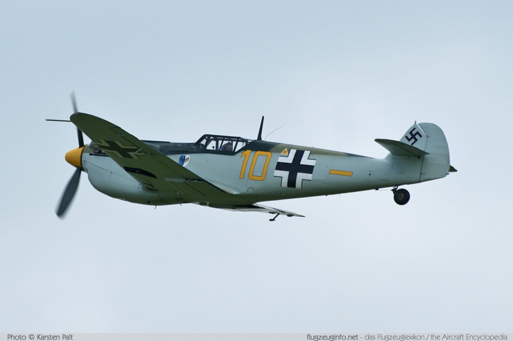 Hispano Bf 109 G-6 / HA-1112-M1L Buchon  G-BWUE 223  Old Warden Aerodrome Biggleswade 2013-05-19 � Karsten Palt, ID 7070