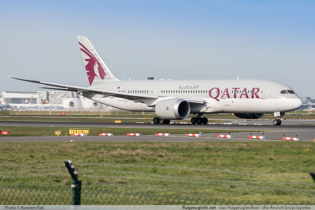 Boeing 787-8 Dreamliner Qatar Airways A7-BCB 38320 / 58 Frankfurt am Main (EDDF / FRA) 2016-05-09 � Karsten Palt, ID 12503 Boeing 787-8 Dreamliner Qatar Airways A7-BCB 38320 / 58 Frankfurt am Main (EDDF / FRA) 2016-05-09 � Karsten Palt, ID 12503