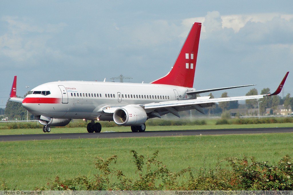 Boeing 737-7AK BBJ PrivatAir HB-JJA 34303 / 1758 Amsterdam-Schiphol (EHAM / AMS) 2006-09-30 � Karsten Palt, ID 136 Boeing 737-7AK BBJ PrivatAir HB-JJA 34303 / 1758 Amsterdam-Schiphol (EHAM / AMS) 2006-09-30 � Karsten Palt, ID 136