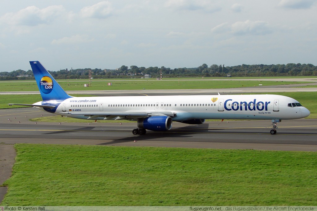 Boeing 757-330 Condor D-ABOG 29014 / 849 Düsseldorf International (EDDL / DUS) 2006-09-02 � Karsten Palt, ID 110 Boeing 757-330 Condor D-ABOG 29014 / 849 Düsseldorf International (EDDL / DUS) 2006-09-02 � Karsten Palt, ID 110
