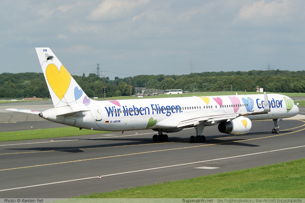 Boeing 757-330 (wl) Condor D-ABON 29023 / 929 Düsseldorf International (EDDL / DUS) 2010-08-21 � Karsten Palt, ID 4039 Boeing 757-330 (wl) Condor D-ABON 29023 / 929 Düsseldorf International (EDDL / DUS) 2010-08-21 � Karsten Palt, ID 4039
