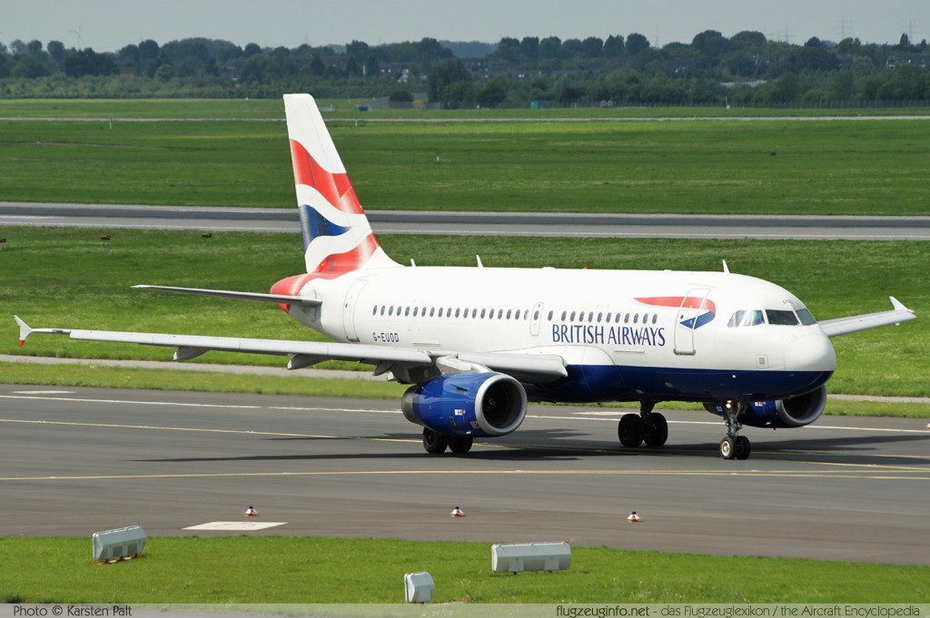 Airbus A319-131 British Airways G-EUOD 1558 Düsseldorf International (EDDL / DUS) 2010-08-21 � Karsten Palt, ID 4050 Airbus A319-131 British Airways G-EUOD 1558 Düsseldorf International (EDDL / DUS) 2010-08-21 � Karsten Palt, ID 4050