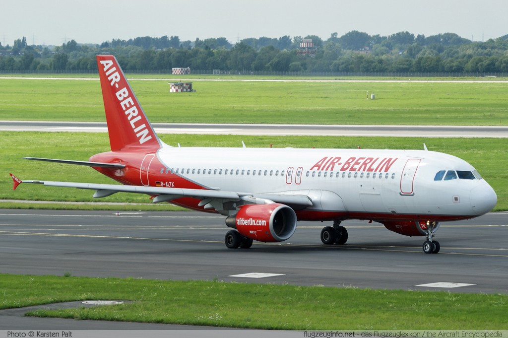 Airbus A320-214 Air Berlin D-ALTK 1931 Düsseldorf International (EDDL / DUS) 2010-08-21 � Karsten Palt, ID 4062 Airbus A320-214 Air Berlin D-ALTK 1931 Düsseldorf International (EDDL / DUS) 2010-08-21 � Karsten Palt, ID 4062