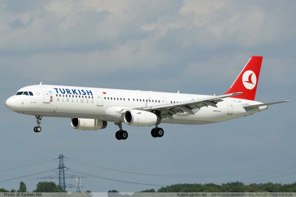 Airbus A321-231 Turkish Airlines TC-JRF 3207 Düsseldorf International (EDDL / DUS) 2010-08-21 � Karsten Palt, ID 4070 Airbus A321-231 Turkish Airlines TC-JRF 3207 Düsseldorf International (EDDL / DUS) 2010-08-21 � Karsten Palt, ID 4070