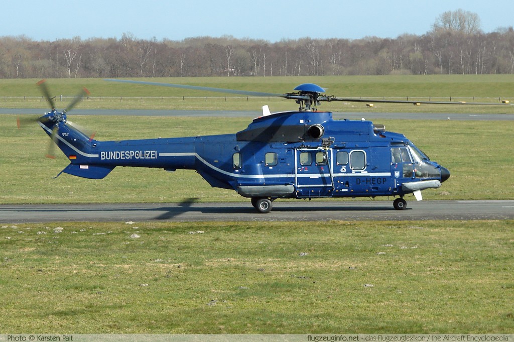 Eurocopter AS-332L1 Super Puma Bundespolizei D-HEGP 2115 Wilhelmshaven-Mariensiel (EDWI / WVN) 2011-03-23 � Karsten Palt, ID 5712 Eurocopter AS-332L1 Super Puma Bundespolizei D-HEGP 2115 Wilhelmshaven-Mariensiel (EDWI / WVN) 2011-03-23 � Karsten Palt, ID 5712