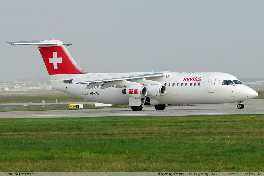 BAe AVRO RJ100 Swiss Intl Air Lines HB-IXN E3286 Frankfurt am Main (EDDF / FRA) 2006-10-14 � Karsten Palt, ID 183 BAe AVRO RJ100 Swiss Intl Air Lines HB-IXN E3286 Frankfurt am Main (EDDF / FRA) 2006-10-14 � Karsten Palt, ID 183
