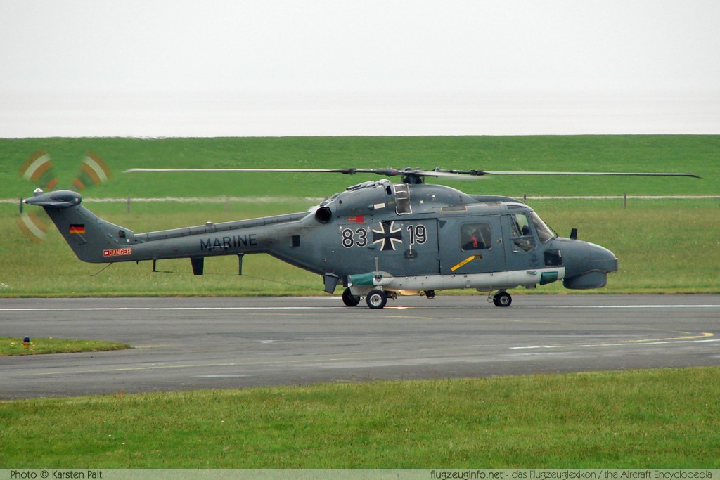 Westland Super Lynx Mk88A German Navy / Marine 83+19 413 Wilhelmshaven-Mariensiel (EDWI / WVN) 2009-04-28 � Karsten Palt, ID 2052 Westland Super Lynx Mk88A German Navy / Marine 83+19 413 Wilhelmshaven-Mariensiel (EDWI / WVN) 2009-04-28 � Karsten Palt, ID 2052