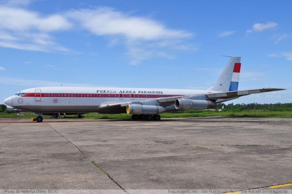 Boeing 707-321B Paraguay Air Force - Fuerza Aérea Paraguaya (FAP) 4001 18957 / 472 Asunción International Airport (SGAS / ASU) 2010-01-14 � Hartmut Ehlers, ID 2953 Boeing 707-321B Paraguay Air Force - Fuerza Aérea Paraguaya (FAP) 4001 18957 / 472 Asunción International Airport (SGAS / ASU) 2010-01-14 � Hartmut Ehlers, ID 2953