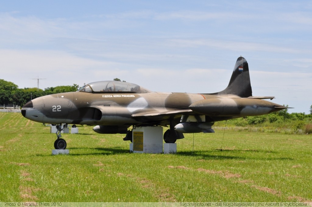 Lockheed T-33A Paraguay Air Force - Fuerza Aérea Paraguaya (FAP) 1025 1338 Nu Guazu (Campo Grande), Asunción 2010-01-14 � Hartmut Ehlers, ID 3096 Lockheed T-33A Paraguay Air Force - Fuerza Aérea Paraguaya (FAP) 1025 1338 Nu Guazu (Campo Grande), Asunción 2010-01-14 � Hartmut Ehlers, ID 3096