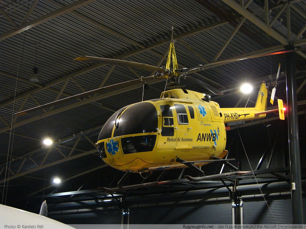 MBB Bo 105CBS-4 ANWB Medical Air Assistance PH-KHD S-324 Nationaal Luchtvaart-Themapark Aviodrome Lelystad (EHLE / LEY) 2008-06-21 � Karsten Palt, ID 980