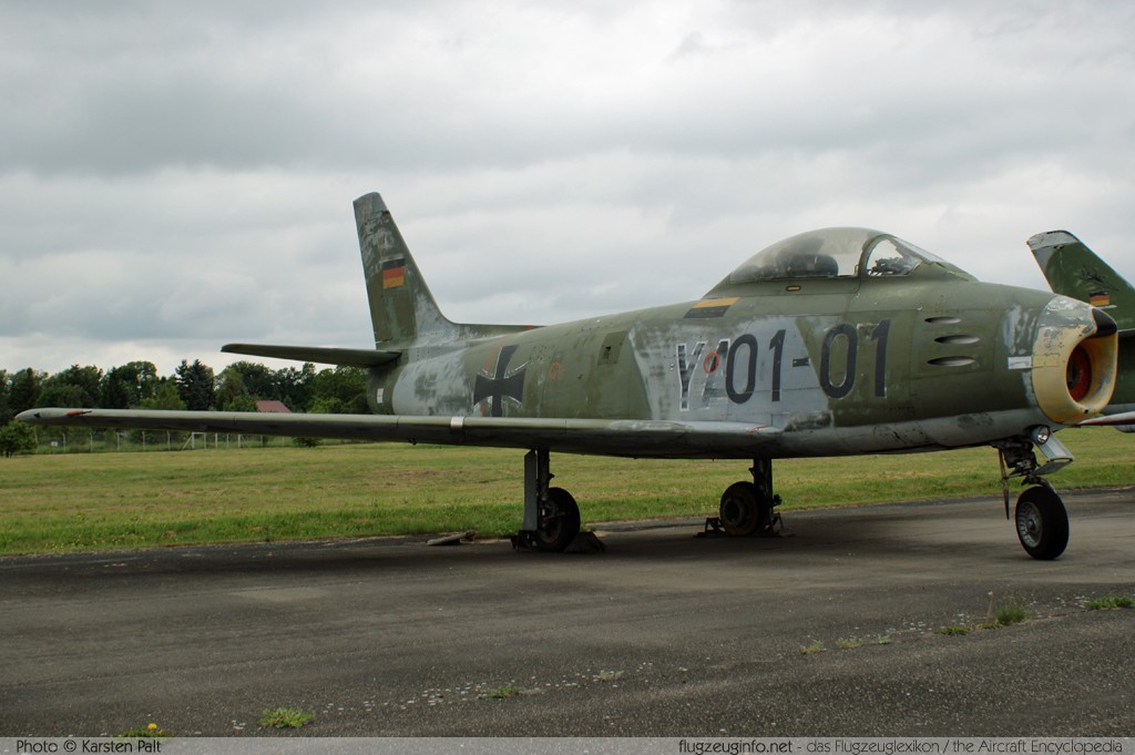 North American / Canadair F-86E (CL-13B) Sabre 6 German Air Force / Luftwaffe 01+01 1591 Luftwaffenmuseum Berlin - Gatow 2010-06-12 � Karsten Palt, ID 3491