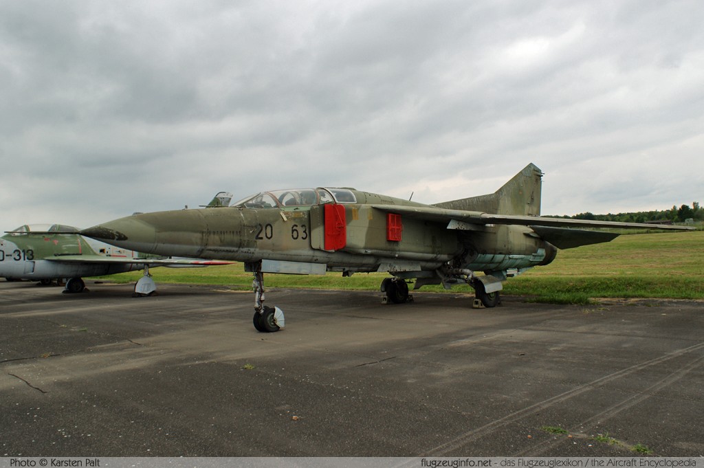 Mikoyan Gurevich MiG-23UB German Air Force / Luftwaffe 20+63 A1037902 Luftwaffenmuseum Berlin - Gatow 2010-06-12 � Karsten Palt, ID 3574