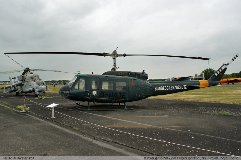 Bell Helicopter 205 UH-1D BGS D-HATE 8063 Luftwaffenmuseum Berlin - Gatow 2010-06-12 � Karsten Palt, ID 3603