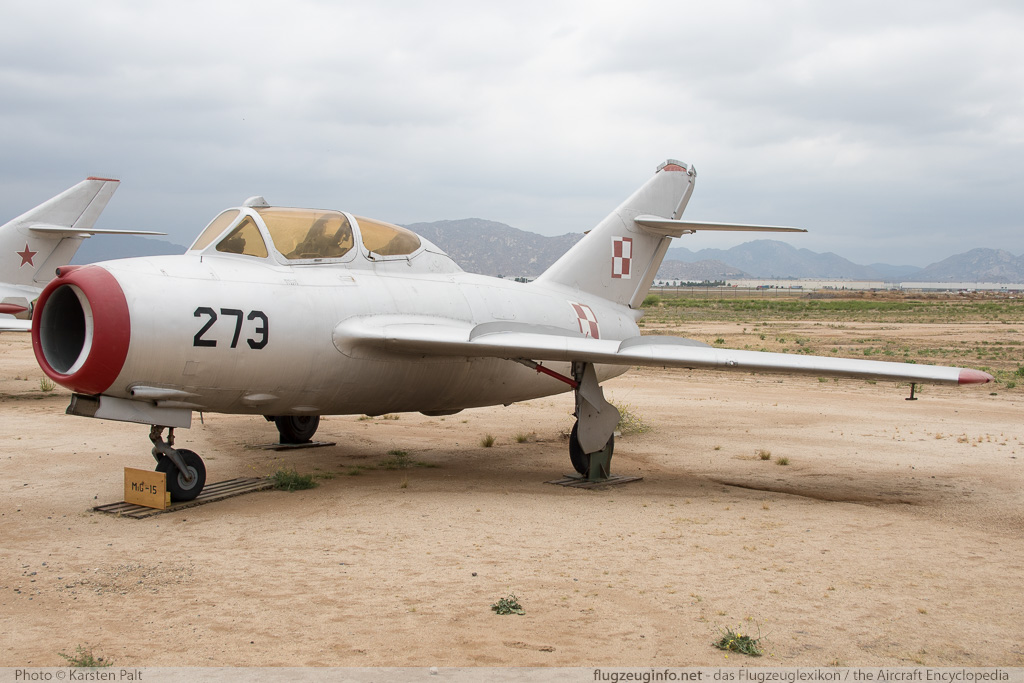 Mikoyan Gurevich MiG-15 (WSK-Lim 2) Polish Air Force 273  March Field Air Museum Riverside, CA 2015-06-04 � Karsten Palt, ID 11326