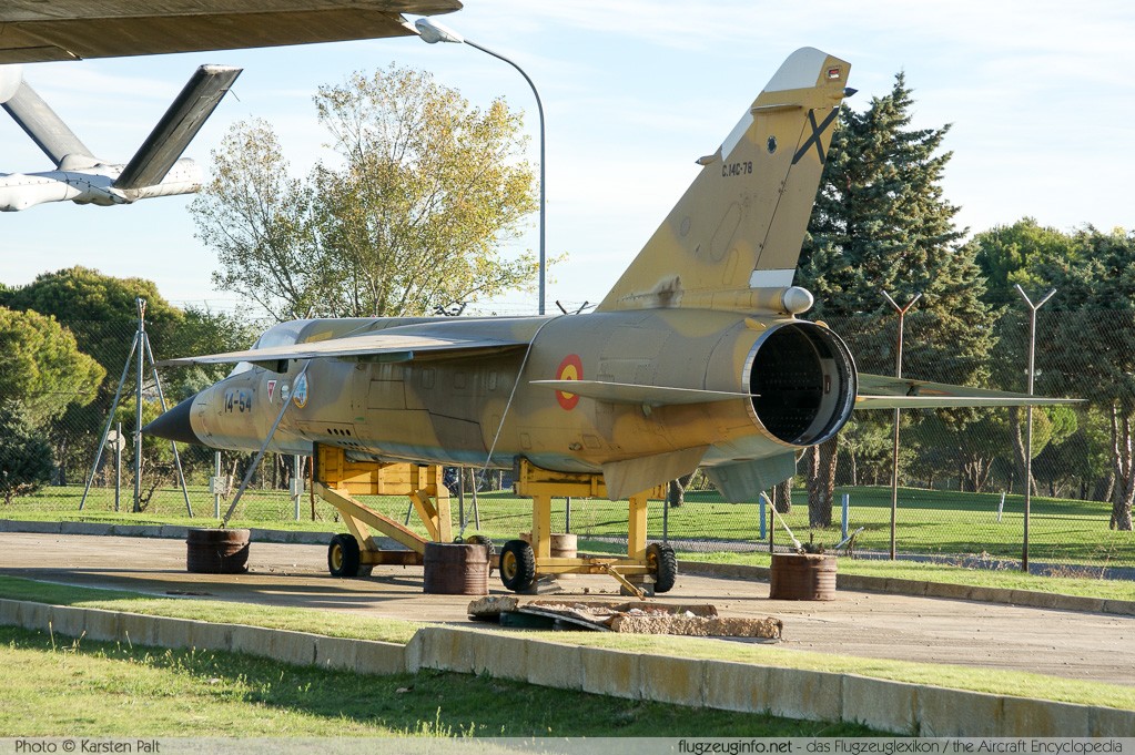 Dassault Mirage F1EDA Spanish Air Force C.14C-78 567 Museo del Aire Madrid 2014-10-23 � Karsten Palt, ID 10651 Dassault Mirage F1EDA Spanish Air Force C.14C-78 567 Museo del Aire Madrid 2014-10-23 � Karsten Palt, ID 10651