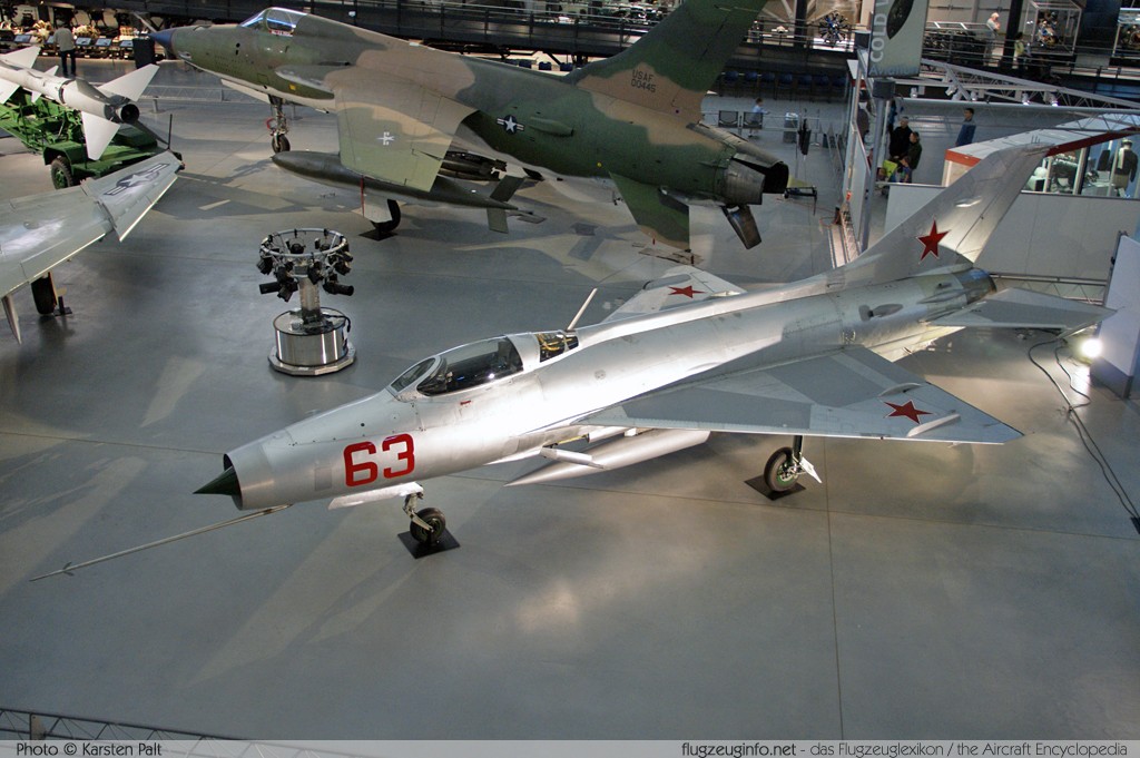 Mikoyan Gurevich MiG-21F-13 Soviet Air Force 63 N74212106 NASM Udvar Hazy Center Chantilly, VA 2014-05-28 � Karsten Palt, ID 10319