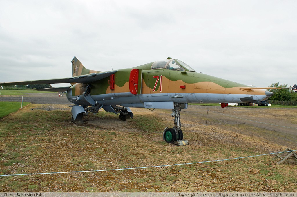 Mikoyan Gurevich MiG-27K Russian Air Force 71 61912507006 Newark Air Museum Winthorpe, Newark 2013-05-18 � Karsten Palt, ID 6951