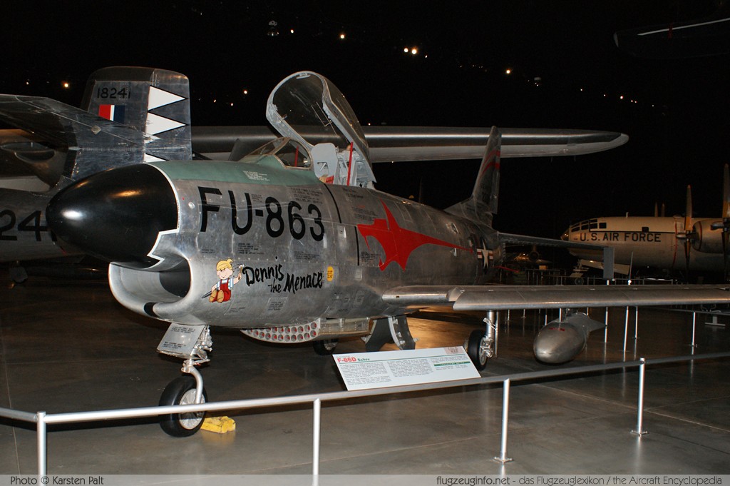 North American F-86D Sabre United States Air Force (USAF) 50-0477 165-23 National Museum of the United States Air Force Dayton, Ohio / USA (Wright-Patterson AFB) 2012-01-11 � Karsten Palt, ID 5405 North American F-86D Sabre United States Air Force (USAF) 50-0477 165-23 National Museum of the United States Air Force Dayton, Ohio / USA (Wright-Patterson AFB) 2012-01-11 � Karsten Palt, ID 5405